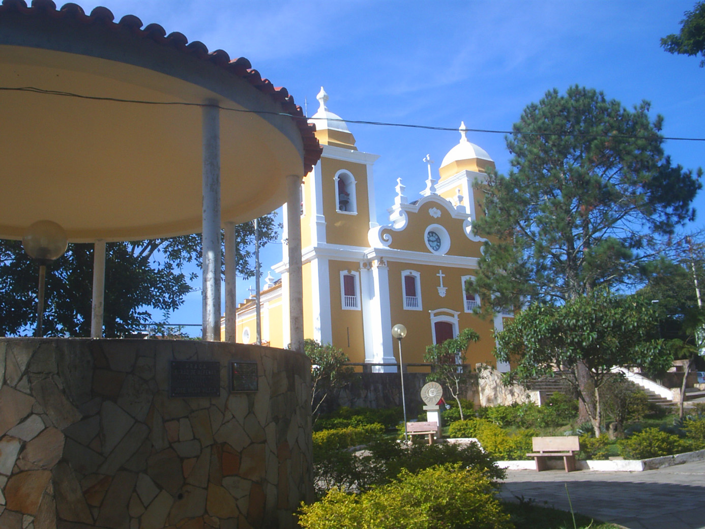 Igreja Matriz - Praça Barão de Alfenas - Coreto
